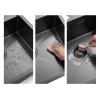 Pure.Sink Luxion Gun metal sink 51x50 cm Tapwing with tap hole PLX5150T-61